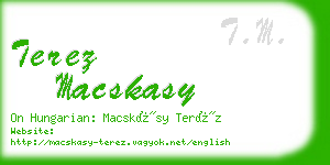 terez macskasy business card